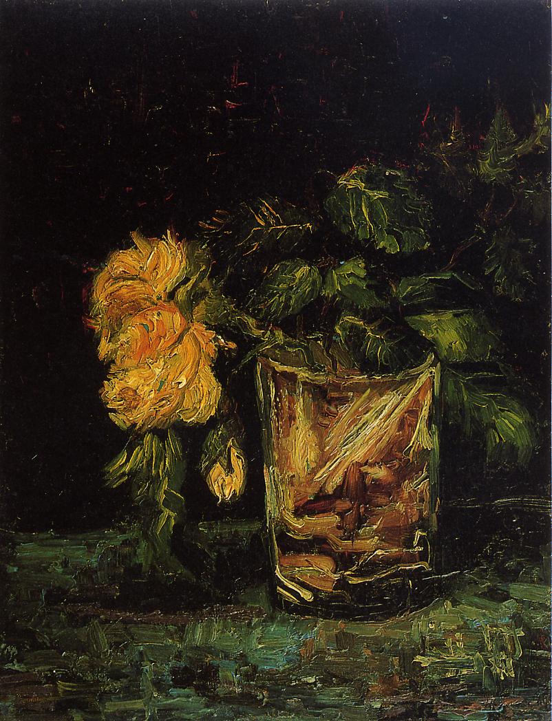 Glass with Roses 