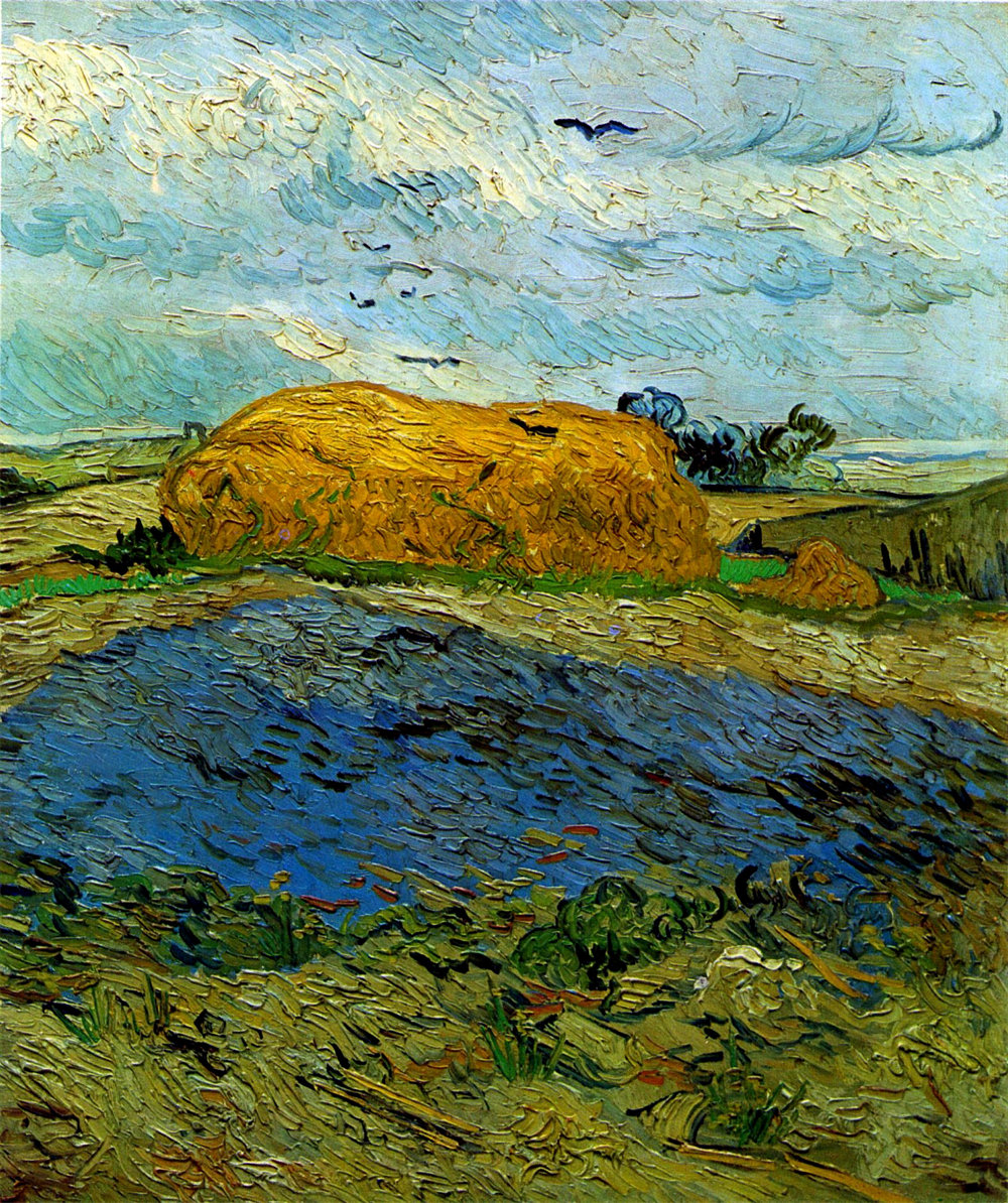 Haystack under a Rainy Sky 