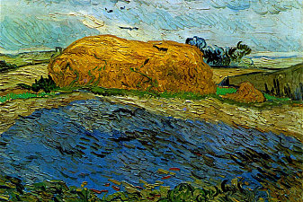 Haystack under a Rainy Sky