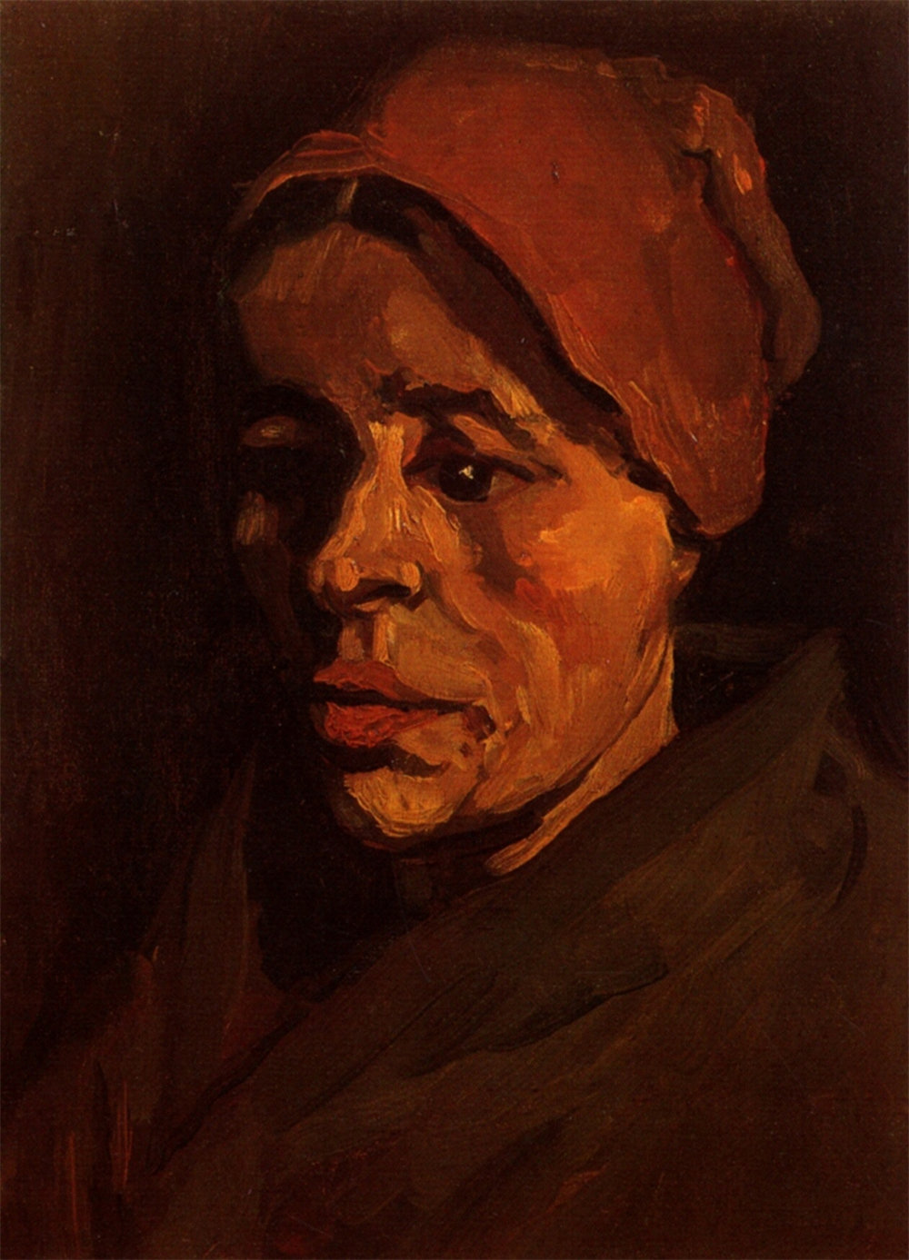 Head of a Peasant Woman with Brownish Cap 