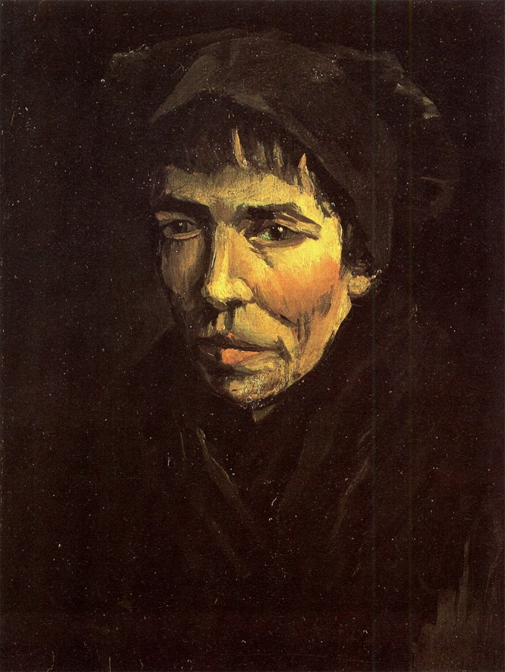 Head of a Peasant Woman with Dark Cap 