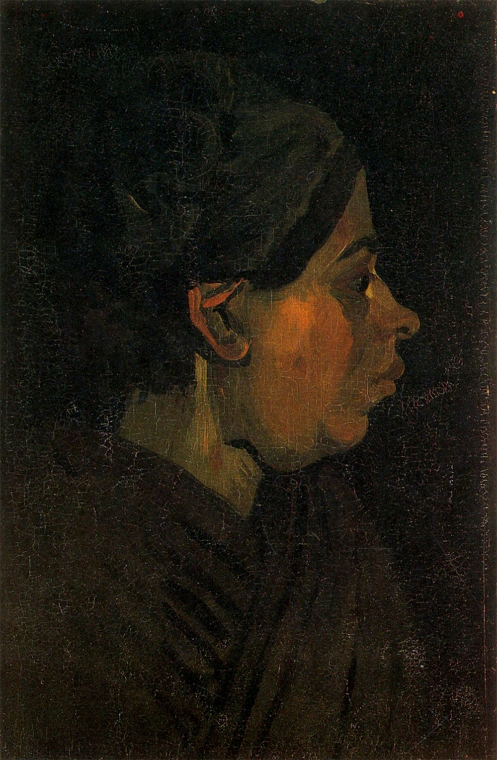 Head of a Peasant Woman with Dark Cap 