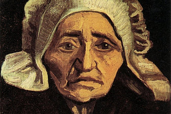 Head of an Old Peasant Woman with White Cap