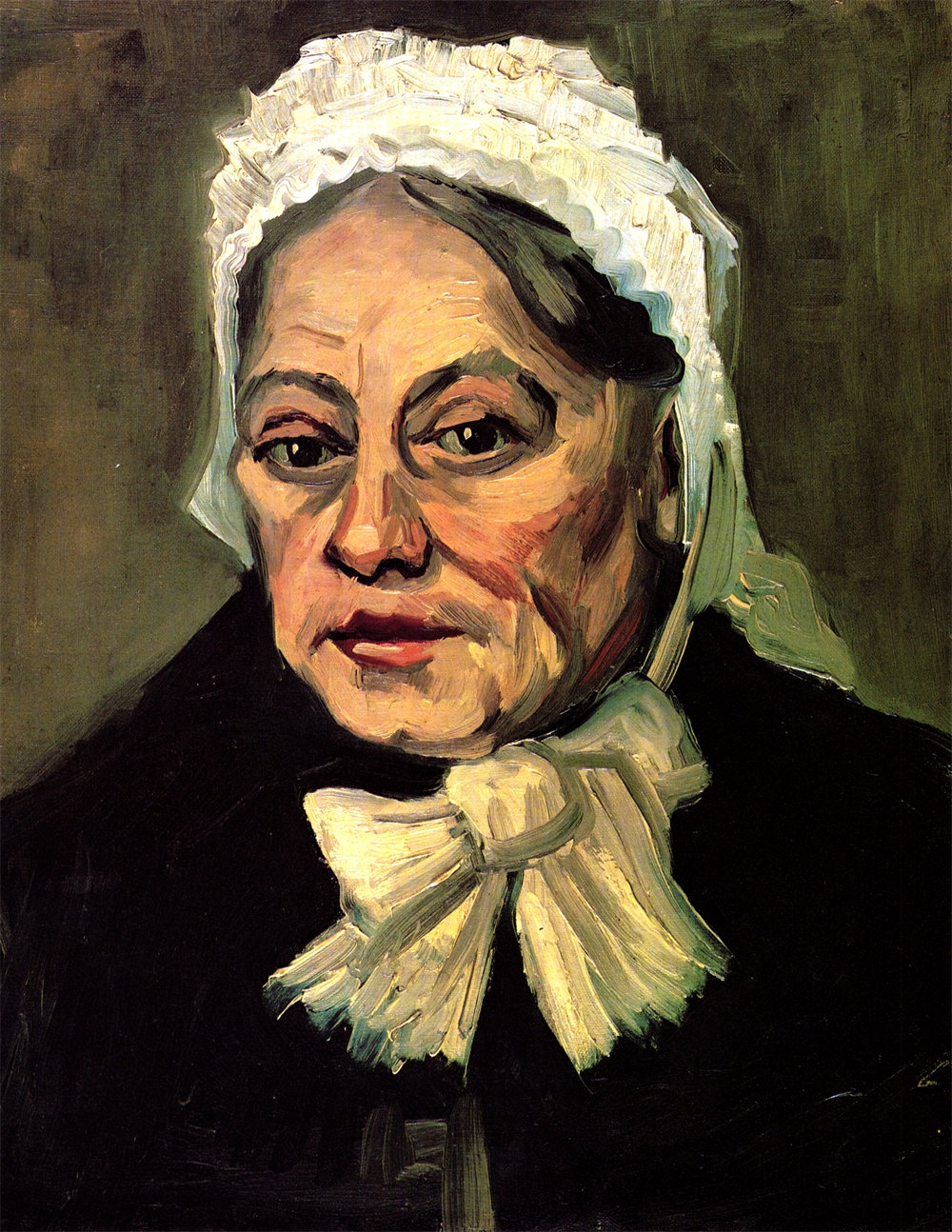 Head of an Old Woman with White Cap The Midwife 