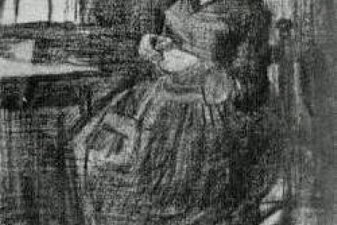 Interior with Peasant Woman Sewing