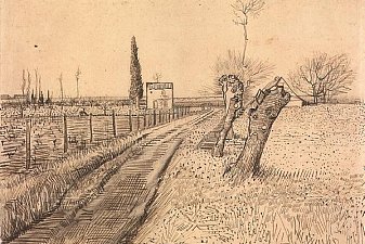 Landscape with Path and Pollard Trees