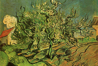 Landscape with Three Trees and a House