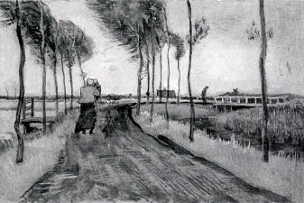 Landscape with Woman Walking