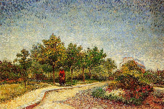 Lane in Voyer d‘Argenson Park at Asnieres