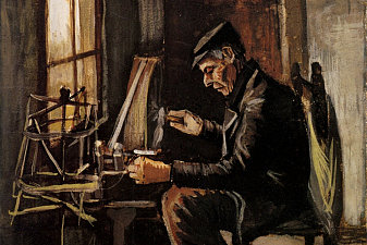 Man Winding Yarn