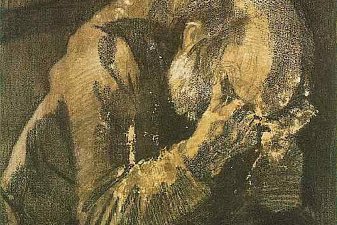Man with his head in his hands