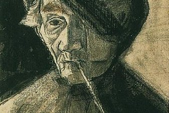 Man with Pipe and Eye Bandage