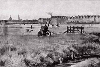 Meadow, In the Background New Church