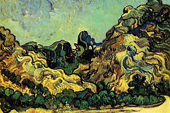 Mountains at Saint-Remy with Dark Cottage