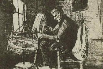 Old Man Reeling Yarn