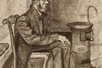 Old Man Warming Himself