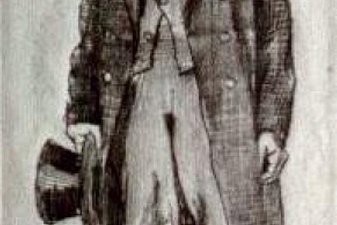 Orphan Man Holding Top Hat in his Hand