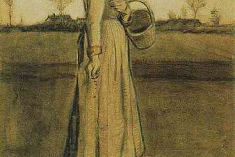 Peasant Woman Sowing with a Basket