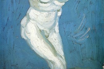 Plaster Statuette of a Male Torso