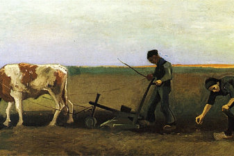 Ploughman with Woman Planting Potatoes