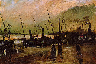 Quayside with Ships in Antwerp