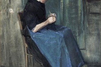 Scheveningen Woman Knitting