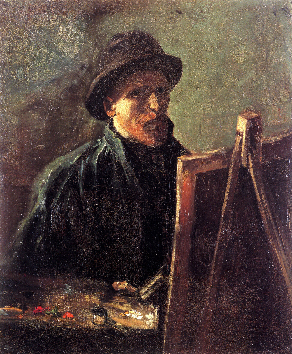 Self-Portrait with Dark Felt Hat at the Easel 