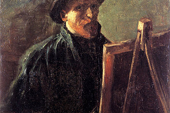 Self-Portrait with Dark Felt Hat at the Easel