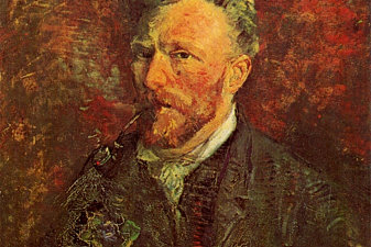 Self-Portrait with Pipe and Glass