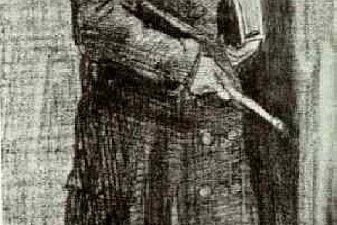 Sien with Umbrella and Prayer Book