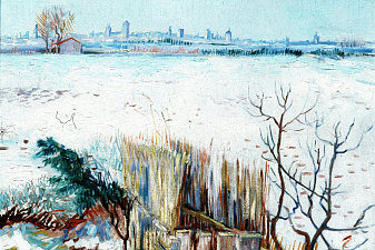 Snowy Landscape with Arles in the Background