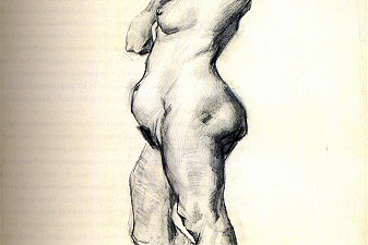 Standing Female Nude Seen from the Side