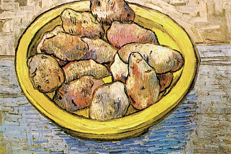 Still Life Potatoes in a Yellow Dish
