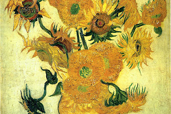 Still Life - Vase with Fourteen Sunflowers