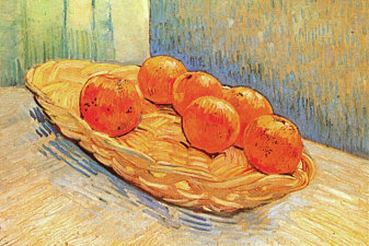 Still Life with Basket and Six Oranges