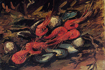 Still Life with Mussels and Shrimp