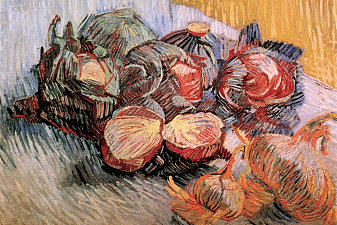 Still Life with Red Cabbages and Onions