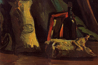 Still Life with Two Sacks and a Bottle