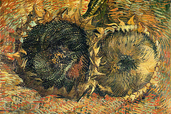 Still Life with Two Sunflowers