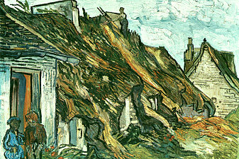 Thatched Cottages in Chaponval, Auvers-sur-Oise