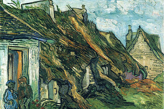 Thatched Sandstone Cottages in Chaponval