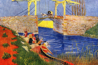 The Langlois Bridge at Arles with Women Washing
