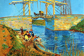 The Langlois Bridge at Arles with Women Washing