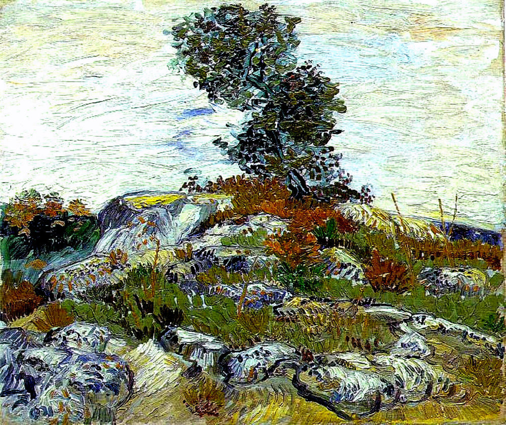 The Rocks with Oak tree 