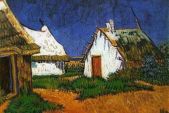Three White Cottages in Saintes-Maries