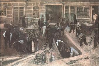 Torn-Up Street with Diggers