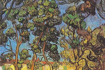 Trees in the garden of the Hospital Saint-Paul