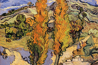 Two Poplars on a Hill