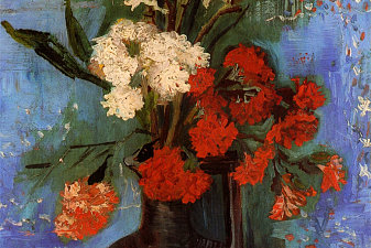 Vase with Carnations and Other Flowers