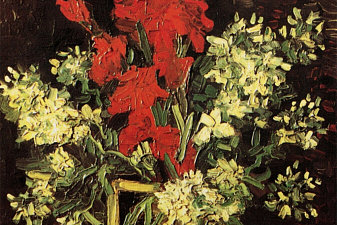 Vase with Gladioli and Carnations